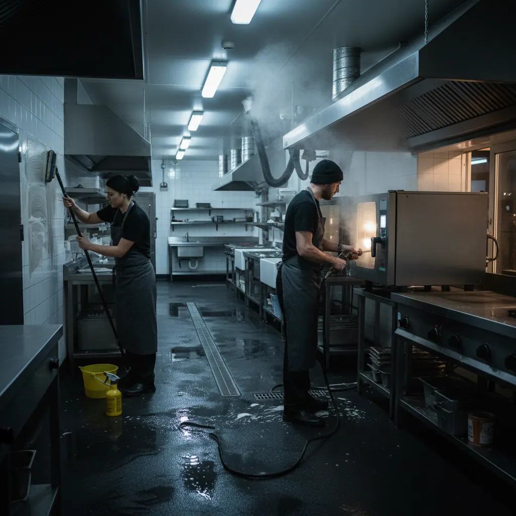 Commercial kitchen cleaning