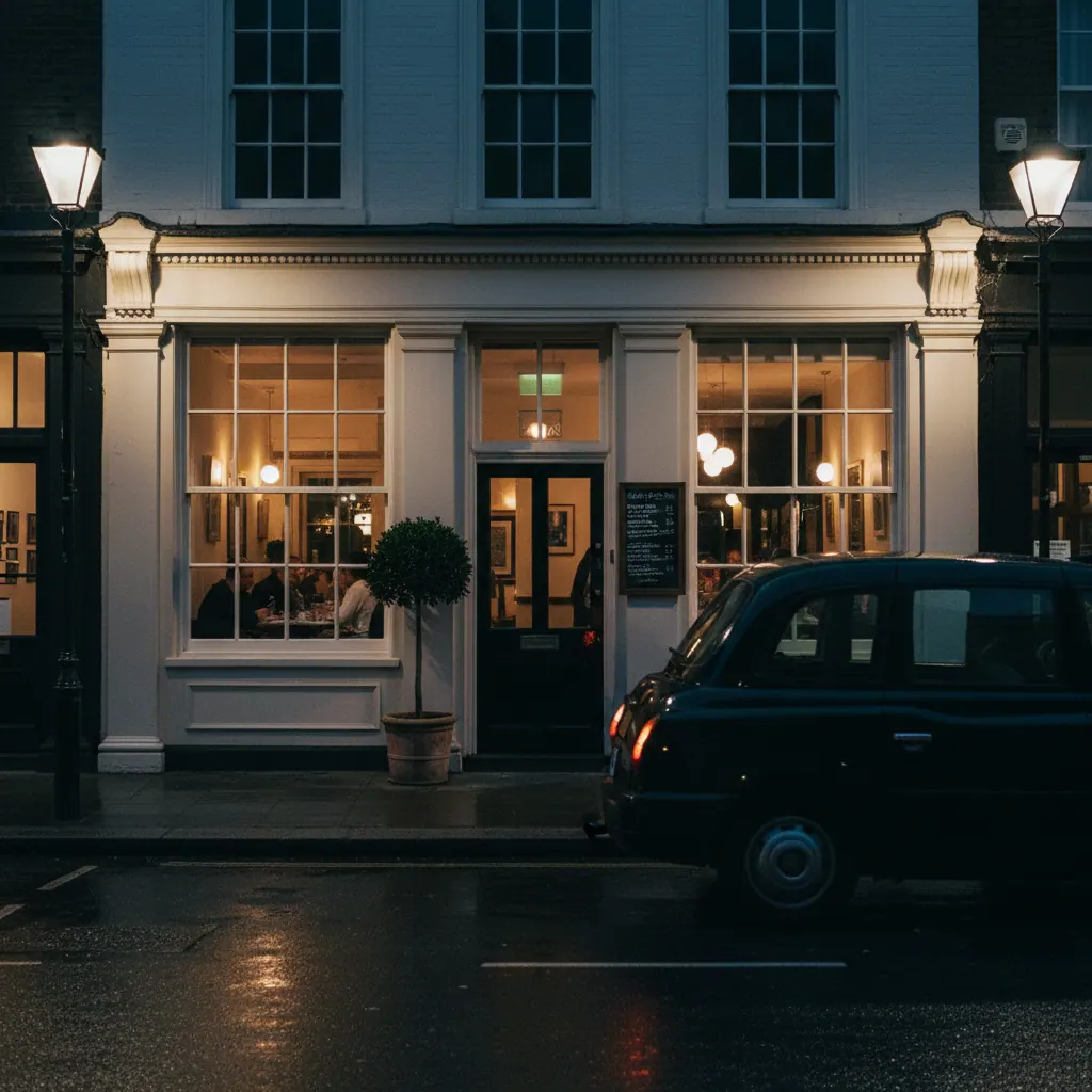 Chelsea restaurant frontage at evening
